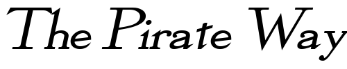 Font : Olympus-Extended-Bold-Italic Custom Text : The Pirate Way Test your own text here Click to download or to view this font on a tshirt that can be custom printed in Bali