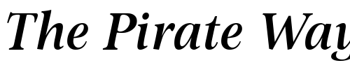Font : Omnibus-SemiBold-Italic Custom Text : The Pirate Way Test your own text here Click to download or to view this font on a tshirt that can be custom printed in Bali