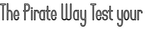 Font : Operator-Nine-BTN-Inline Custom Text : The Pirate Way Test your own text here Click to download or to view this font on a tshirt that can be custom printed in Bali