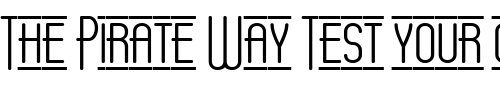 Font : Operator-Nine-BTN-Lined Custom Text : The Pirate Way Test your own text here Click to download or to view this font on a tshirt that can be custom printed in Bali