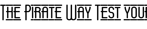 Font : Operator-Nine-BTN-Lined-Bold Custom Text : The Pirate Way Test your own text here Click to download or to view this font on a tshirt that can be custom printed in Bali