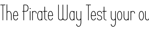 Font : Operator-Nine-BTN-Lt Custom Text : The Pirate Way Test your own text here Click to download or to view this font on a tshirt that can be custom printed in Bali