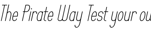 Font : Operator-Nine-BTN-Lt-Oblique Custom Text : The Pirate Way Test your own text here Click to download or to view this font on a tshirt that can be custom printed in Bali