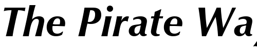 Font : Optima-BoldItalic Custom Text : The Pirate Way Test your own text here Click to download or to view this font on a tshirt that can be custom printed in Bali