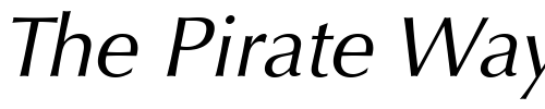 Font : Optima-Oblique Custom Text : The Pirate Way Test your own text here Click to download or to view this font on a tshirt that can be custom printed in Bali