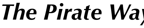 Font : OptimaLTStd-BoldItalic Custom Text : The Pirate Way Test your own text here Click to download or to view this font on a tshirt that can be custom printed in Bali