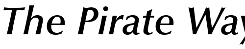 Font : OptimaLTStd-DemiBoldItalic Custom Text : The Pirate Way Test your own text here Click to download or to view this font on a tshirt that can be custom printed in Bali