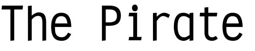 Font : Orator-Bold Custom Text : The Pirate Way Test your own text here Click to download or to view this font on a tshirt that can be custom printed in Bali