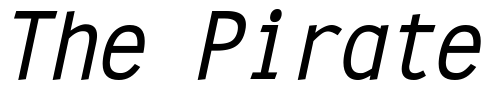 Font : Orator-BoldOblique Custom Text : The Pirate Way Test your own text here Click to download or to view this font on a tshirt that can be custom printed in Bali
