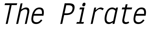 Font : Orator-Oblique Custom Text : The Pirate Way Test your own text here Click to download or to view this font on a tshirt that can be custom printed in Bali