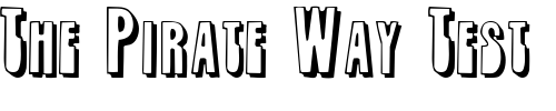 Font : Orbit Custom Text : The Pirate Way Test your own text here Click to download or to view this font on a tshirt that can be custom printed in Bali