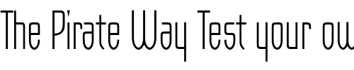Font : Orbon-ITC-Light Custom Text : The Pirate Way Test your own text here Click to download or to view this font on a tshirt that can be custom printed in Bali