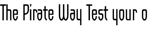 Font : Orbon-ITC-Regular Custom Text : The Pirate Way Test your own text here Click to download or to view this font on a tshirt that can be custom printed in Bali