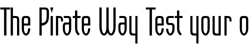 Font : Orbon-Regular-ITC-TT Custom Text : The Pirate Way Test your own text here Click to download or to view this font on a tshirt that can be custom printed in Bali