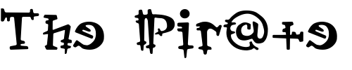 Font : Orbus-Bjorkus Custom Text : The Pirate Way Test your own text here Click to download or to view this font on a tshirt that can be custom printed in Bali