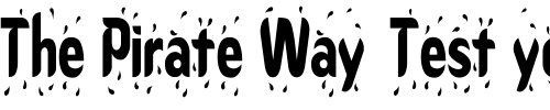 Font : OregonWet-Cn Custom Text : The Pirate Way Test your own text here Click to download or to view this font on a tshirt that can be custom printed in Bali