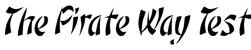 Font : Orient1-Condensed-Italic Custom Text : The Pirate Way Test your own text here Click to download or to view this font on a tshirt that can be custom printed in Bali