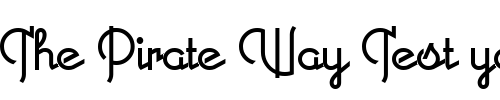Font : OrionMD Custom Text : The Pirate Way Test your own text here Click to download or to view this font on a tshirt that can be custom printed in Bali