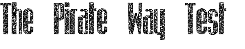 Font : Osteo-Corroded Custom Text : The Pirate Way Test your own text here Click to download or to view this font on a tshirt that can be custom printed in Bali