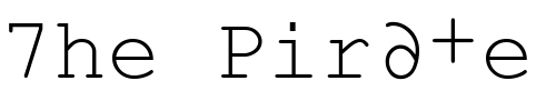 Font : Ourier Custom Text : The Pirate Way Test your own text here Click to download or to view this font on a tshirt that can be custom printed in Bali