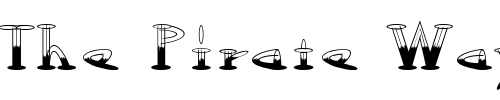 Font : OutwestHalfFull Custom Text : The Pirate Way Test your own text here Click to download or to view this font on a tshirt that can be custom printed in Bali