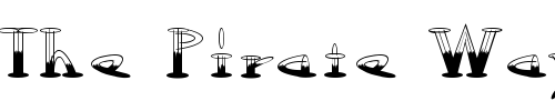 Font : OutwestHalfFull-Regular Custom Text : The Pirate Way Test your own text here Click to download or to view this font on a tshirt that can be custom printed in Bali