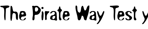Font : OverprintICG-Regular Custom Text : The Pirate Way Test your own text here Click to download or to view this font on a tshirt that can be custom printed in Bali