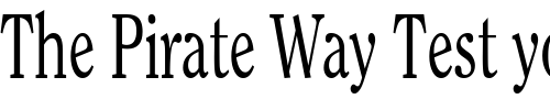 Font : OxfordCondensed Custom Text : The Pirate Way Test your own text here Click to download or to view this font on a tshirt that can be custom printed in Bali