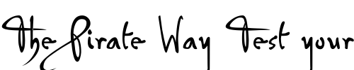 Font : P22-Da-Vinci-Forward Custom Text : The Pirate Way Test your own text here Click to download or to view this font on a tshirt that can be custom printed in Bali