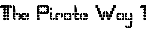Font : PANGOLIN Custom Text : The Pirate Way Test your own text here Click to download or to view this font on a tshirt that can be custom printed in Bali