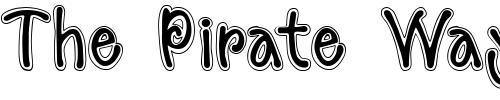Font : PC-Dazzle-Outline Custom Text : The Pirate Way Test your own text here Click to download or to view this font on a tshirt that can be custom printed in Bali