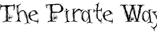 Font : PC-Halloween Custom Text : The Pirate Way Test your own text here Click to download or to view this font on a tshirt that can be custom printed in Bali