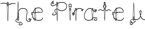 Font : PC-Needles Custom Text : The Pirate Way Test your own text here Click to download or to view this font on a tshirt that can be custom printed in Bali