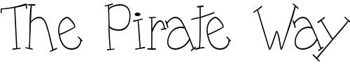 Font : PC-Straight Custom Text : The Pirate Way Test your own text here Click to download or to view this font on a tshirt that can be custom printed in Bali