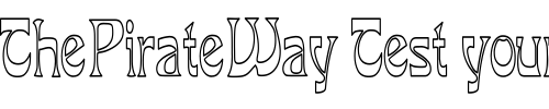Font : PCMiraHC Custom Text : The Pirate Way Test your own text here Click to download or to view this font on a tshirt that can be custom printed in Bali