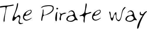 Font : PFLiberaPro-Regular Custom Text : The Pirate Way Test your own text here Click to download or to view this font on a tshirt that can be custom printed in Bali