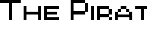 Font : PIXgothic_7 Custom Text : The Pirate Way Test your own text here Click to download or to view this font on a tshirt that can be custom printed in Bali