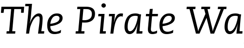 Font : PMN-Caecilia-56-Italic-Oldstyle-Figures Custom Text : The Pirate Way Test your own text here Click to download or to view this font on a tshirt that can be custom printed in Bali