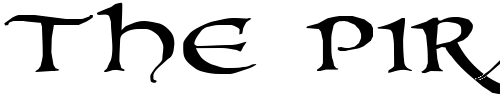 Font : PR-Uncial-Alt-Caps-2 Custom Text : The Pirate Way Test your own text here Click to download or to view this font on a tshirt that can be custom printed in Bali