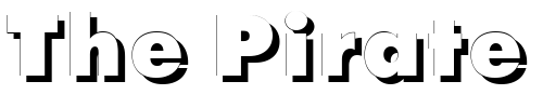 Font : PT-FuturaFuturis-Black-Shadow-Cyrillic Custom Text : The Pirate Way Test your own text here Click to download or to view this font on a tshirt that can be custom printed in Bali