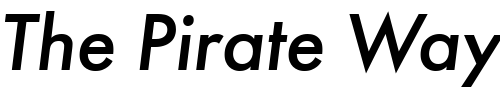 Font : PT-FuturaFuturis-Medium-Italic-Cyrillic Custom Text : The Pirate Way Test your own text here Click to download or to view this font on a tshirt that can be custom printed in Bali