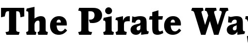 Font : PacellaMdITCTT-Black Custom Text : The Pirate Way Test your own text here Click to download or to view this font on a tshirt that can be custom printed in Bali