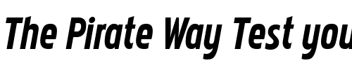 Font : Pakenham-Cnd-Bold-Italic Custom Text : The Pirate Way Test your own text here Click to download or to view this font on a tshirt that can be custom printed in Bali