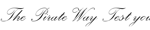 Font : Palace-Script Custom Text : The Pirate Way Test your own text here Click to download or to view this font on a tshirt that can be custom printed in Bali