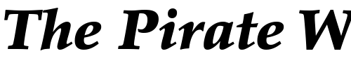 Font : Palatino-LT-Black-Italic Custom Text : The Pirate Way Test your own text here Click to download or to view this font on a tshirt that can be custom printed in Bali
