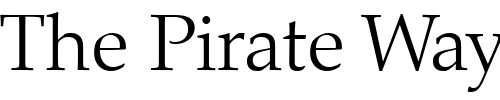 Font : Palatino-LT-Light Custom Text : The Pirate Way Test your own text here Click to download or to view this font on a tshirt that can be custom printed in Bali