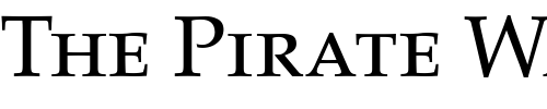 Font : Palatino-Small-Caps-Old-Style-Figures Custom Text : The Pirate Way Test your own text here Click to download or to view this font on a tshirt that can be custom printed in Bali