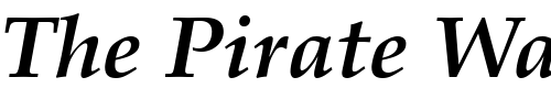 Font : PalatinoOldStyleFigures-Bold-Italic Custom Text : The Pirate Way Test your own text here Click to download or to view this font on a tshirt that can be custom printed in Bali