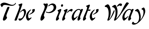 Font : PaletteSSK-Italic Custom Text : The Pirate Way Test your own text here Click to download or to view this font on a tshirt that can be custom printed in Bali