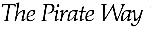 Font : PalinoWerkDB-Italic Custom Text : The Pirate Way Test your own text here Click to download or to view this font on a tshirt that can be custom printed in Bali